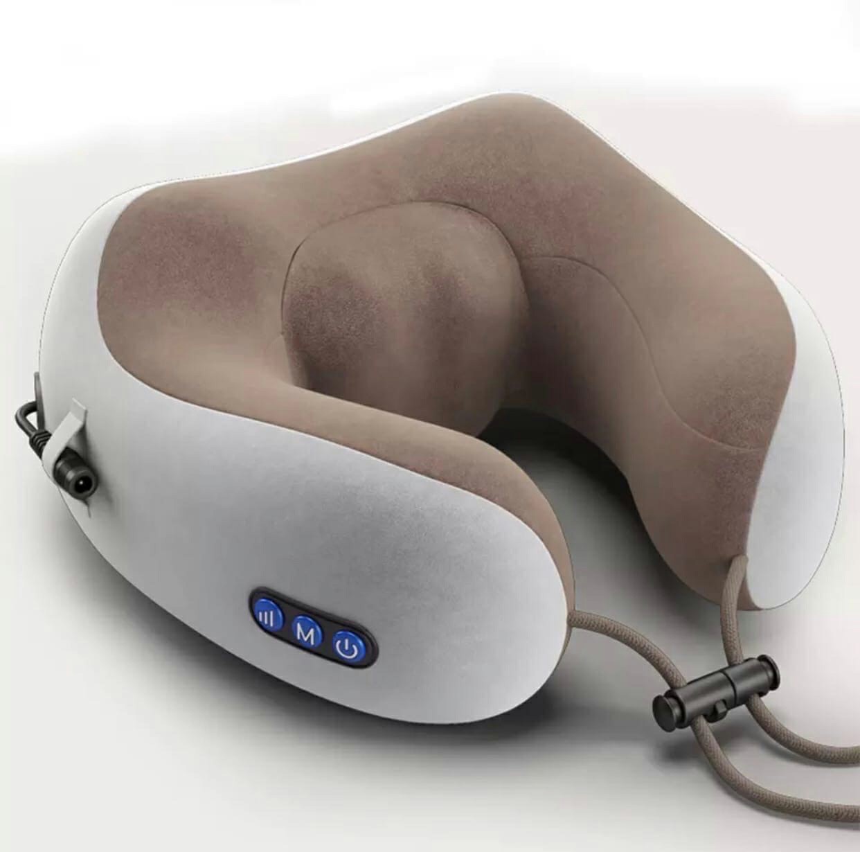 Массажная подушка U-образной формы для массажа шеи и воротниковой зоны. Уникальный механизм обеспечивает реалистичную имитацию ручного массажа.