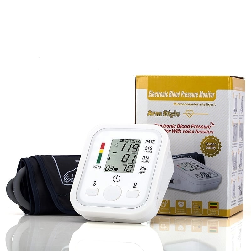 Цифровой тонометр на руку, портативный прибор для измерения артериального давления и пульса.