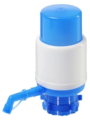 Помпа для воды LuazON, механическая, прозрачная, под бутыль от 11 до 19 л, голубая