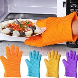 Термостойкие силиконовые перчатки Pervoz, Нескользящие перчатки для защиты от ожога.